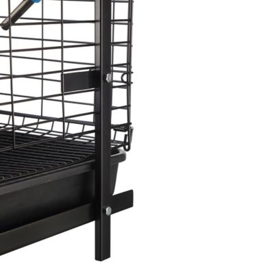 Image showing 5 th DuMOR Rust-Resistant Steel Stackable Rabbit Cage Frame Kit, 24 in. x 24 in., Black