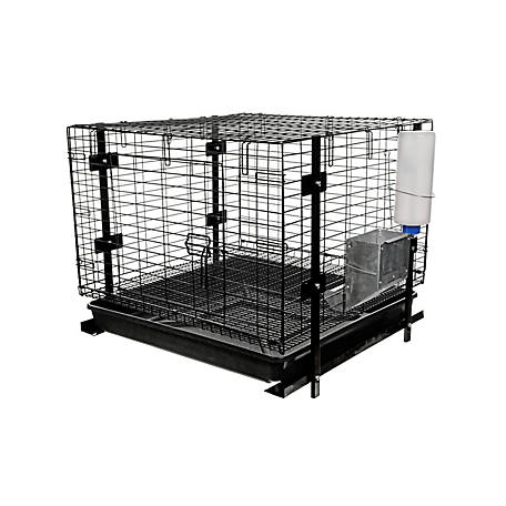 24"*35"Bed Trolley Cart w/Folding Wire Mesh Cage Sides Net Fence Tool Car Court 