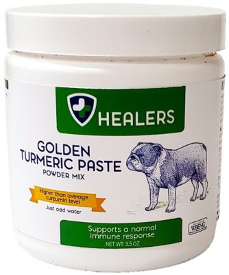 Healers Turmeric Golden Paste Immune System Support Dog Supplement, Powder Mix, 3.5 oz.