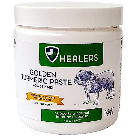 Healers Turmeric Golden Paste Immune System Support Dog Supplement, Powder Mix, 3.5 oz.