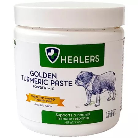 Healers Turmeric Golden Paste Immune System Support Powder Blend Supplement for Dogs 3.5 oz. Dog Allergy & Immune System