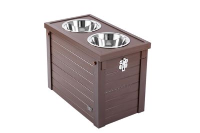 Image showing  Piedmont Elevated ECOFLEX Pet Diner, 4 Cups, Russet, 2-Bowls