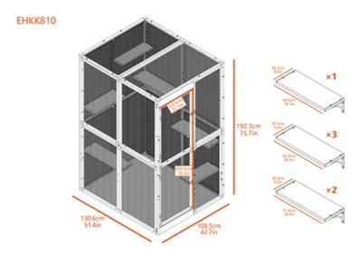 Image showing  ECOFLEX Kitty Katio Cat Pen, 75.7 in.