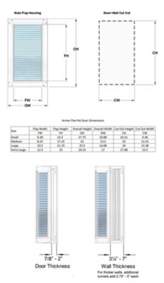 Image showing 6 th High Tech Pet Armor Flex Pet Door with Magnetic Closure for Door and Wall Installation, Large