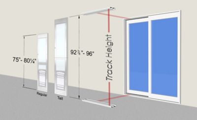 Image showing 6 th High Tech Pet Armor Flex Patio Pet Door, Small Opening Tall Height, 6.38 in. x 13.38 in. Opening