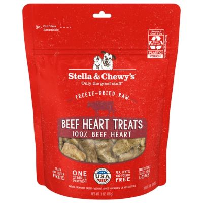 Stella & Chewy's Freeze-Dried Raw Beef Heart Dog Treats, 3 oz. Bag