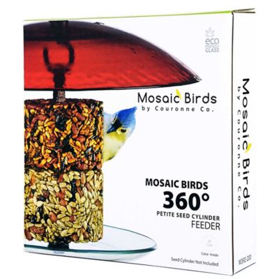 Image showing  Petite Seed Cylinder Bird Feeder, 1.75 lb. Suet Block Capacity, Clear