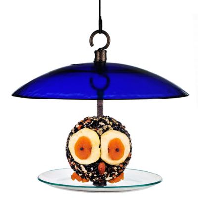Image showing  Petite Seed Cylinder Bird Feeder, 1.75 lb. Suet Block Capacity, Cobalt Blue