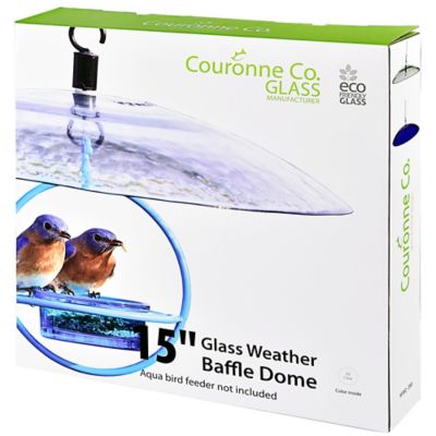 Image showing  Bird Feeder Glass Weather Dome, 15 in., Blue