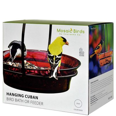 Image showing  9.75 in. Hanging Cuban Bird Bath/Bird Feeder, Lime