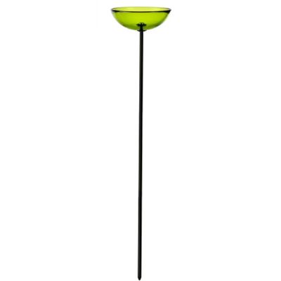 Mosaic Birds Poppy Stake Bird Feeder, 4.7 oz. Capacity, Lime