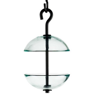 Mosaic Birds Double Hanging Poppy Bird Feeder, Clear