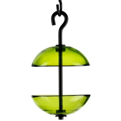 Mosaic Birds Double Hanging Poppy Bird Feeder, Lime