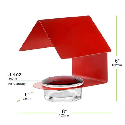 Image showing  Cottage Hummingbird Feeder, 3.4 oz. Capacity, Lime