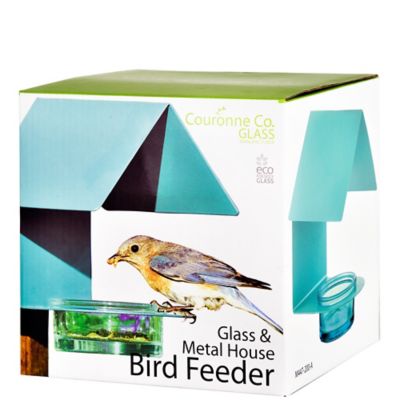Image showing  Cottage Bird Feeder, Aqua
