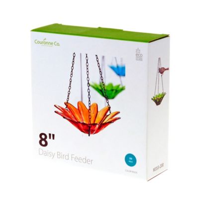 Image showing  Hanging Daisy Glass Bird Feeder, 10.1 oz. Capacity, 8 in., Clear