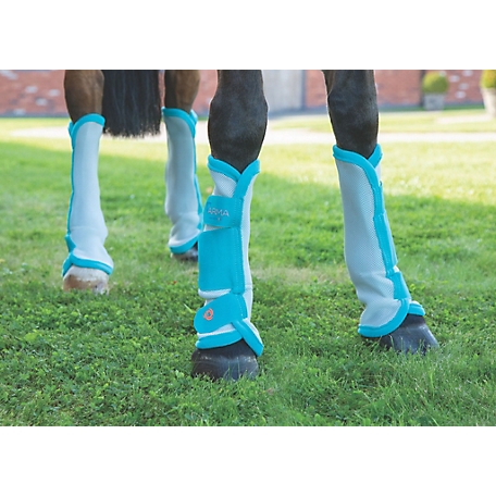 Shires Arma Horse Fly Turnout Socks, Teal, 4 pk.