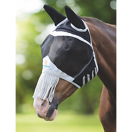 Shires Fine Mesh Horse Fly Mask with Ears and Nose Fringe