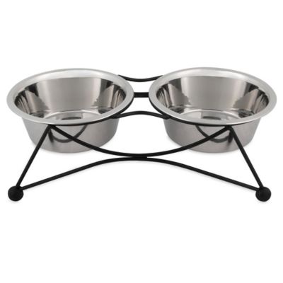 Petmate Easy Reach Elevated Stainless Steel Dog and Cat Feeder and Waterer,  12 Cups, Large, 2-Bowls at Tractor Supply Co.