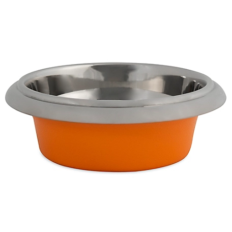 Petmate Non-Skid Stainless Steel Easy Grip Pet Bowl, 3.75 Cups