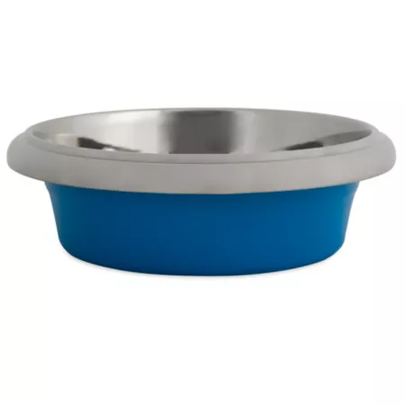 Petmate 7.6 Cup Easy Grip Stainless Steel Non-Slip Pet Bowl Single Dog Bowls