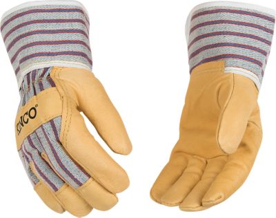 Image showing  Kids' Leather Winter Gloves, Tan, 1-Pair