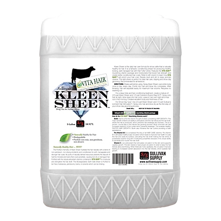 Sullivan Supply Kleen Sheen Daily Cow Hair Conditioner, 5 gal.
