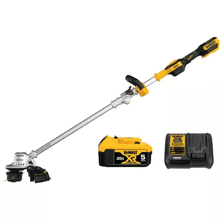 DeWALT 14 in 20V Max Brushless Cordless String Trimmer Kit (1) 5 Ah Battery and Charger Included String Trimmers