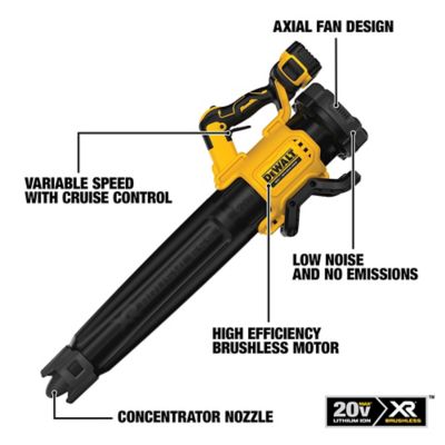 Image showing  125 MPH/450 CFM 20V Max Cordless Handheld Leaf Blower, Battery and Charger Included