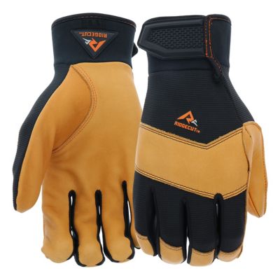 Ridgecut Split Leather Premium Performance Gloves, Medium, 1 Pair