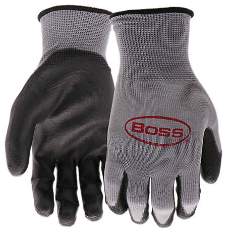 Boss PU-Dipped Work Gloves, 10-Pack, Large