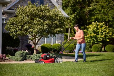 Image showing 9 th Troy-Bilt 21 in. 140cc Gas-Powered 2-in-1 High-Wheel Push Lawn Mower