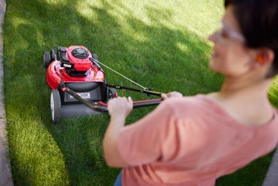 Image showing 12 th Troy-Bilt 21 in. 140cc Gas-Powered 2-in-1 High-Wheel Push Lawn Mower