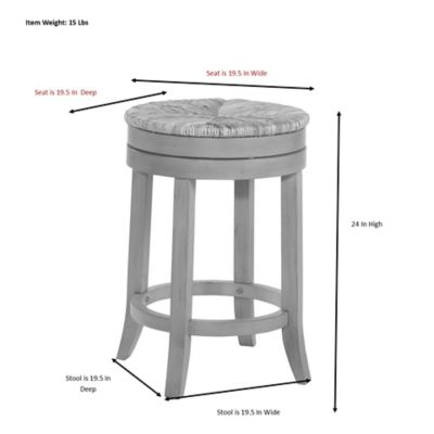 Image showing  Sonesta Swivel Rush Seat Stool, 24 in.