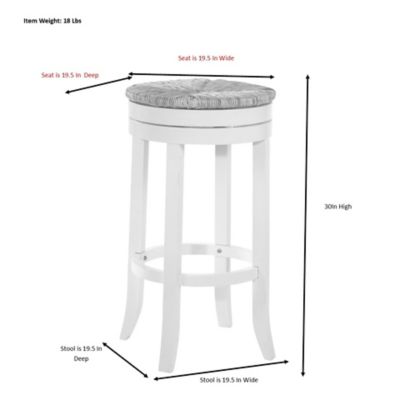 Image showing 5 th Carolina Chair & Table Sonesta Swivel Rush Seat Stool, 30 in.