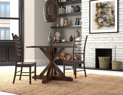 Image showing  Rembrandt Round Dining Table with X-Base for 6 People, 48 in. x 48 in. x 30 in.