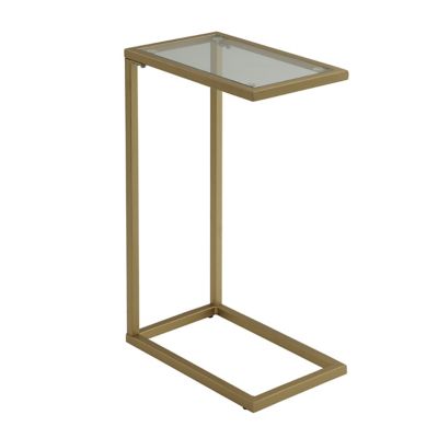 Carolina Chair & Table Callie Glass-Top Accessory Table, Gold