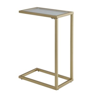 Image showing 1 th Carolina Chair & Table Callie Glass-Top Accessory Table, Gold