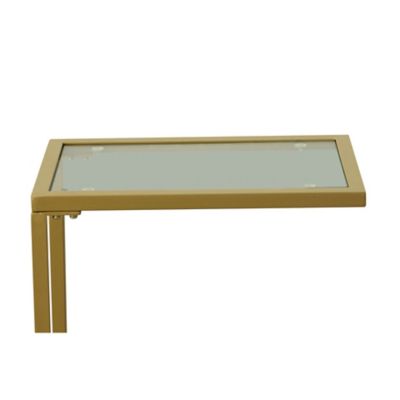 Image showing 4 th Carolina Chair & Table Callie Glass-Top Accessory Table, Gold
