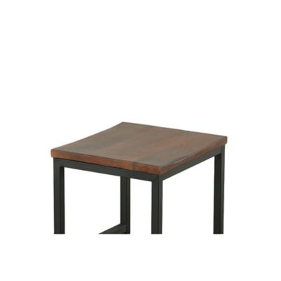 Image showing  Lena Steel Counter Stool, 24 in., Chestnut/Black