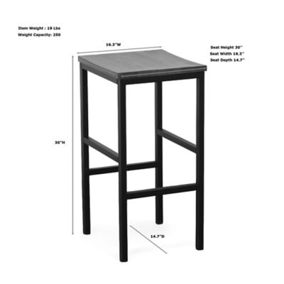 Image showing  Lena Bar Stool, 30 in., Chestnut/Black