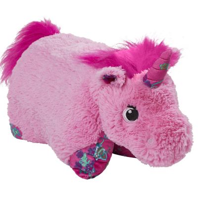 Pillow Pets Large Colorful Unicorn Pillow Toy, Pink, 18 in.