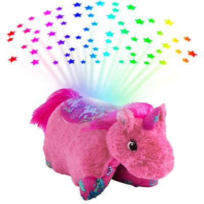 Pillow Pets Colorful Unicorn Sleeptime Lite Pillow Toy, Pink