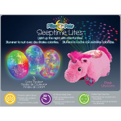 Image showing  Colorful Unicorn Sleeptime Lite Pillow Toy, Pink