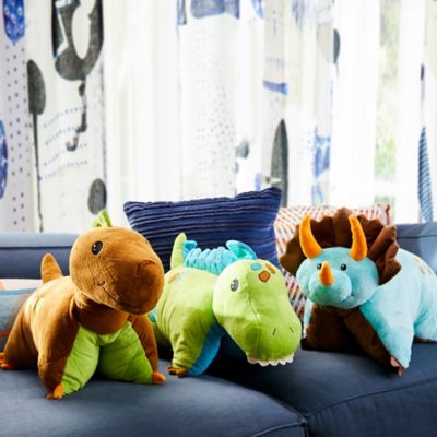 Image showing  Large Dinosaur Pillow Toy, Blue