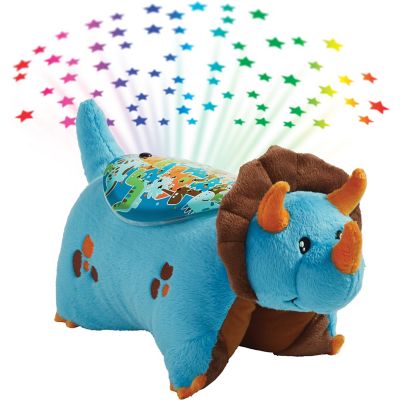 Pillow Pets Dinosaur Sleeptime Lite Pillow Toy, Blue