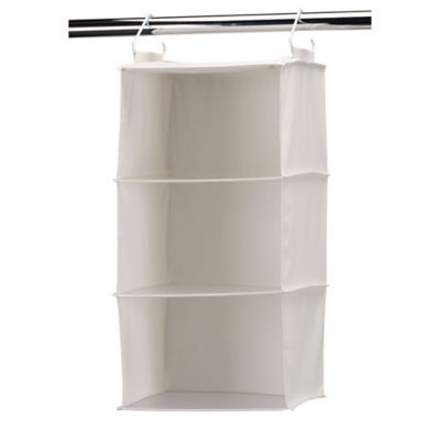 Household Essentials 3-Shelf Canvas Sweater Organizer, 24 in. x 12 in. x 12 in.