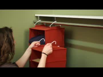 Image showing  3-Shelf Canvas Sweater Organizer, 24 in. x 12 in. x 12 in.