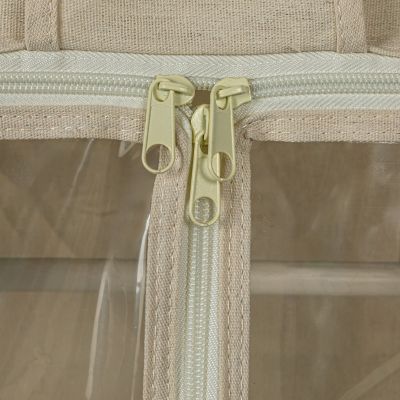 Image showing 5 th Household Essentials Canvas Hanging Wardrobe, 54 in. x 15 in. x 20 in., Natural