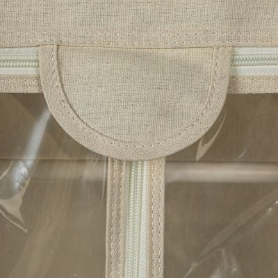 Image showing 6 th Household Essentials Canvas Hanging Wardrobe, 54 in. x 15 in. x 20 in., Natural